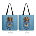 thumbnail image 6 of Renewold Highland Cow Sunflower Blue Canvas Tote Bag Travel School Outdoor Grocery Bag for Women Teens Girls, Portable Cloth Handbag for Business Work Travel, 6 of 6