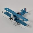 thumbnail image 2 of Vintage Airplane Model: Airplane Model Ornament Metal Biplane Plane Home Decor Desktop Decoration, 2 of 6