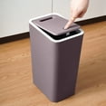 thumbnail image 4 of TACILIP Bathroom Trash Can With Lid Small Garbage Can With Press Lid Plastic Wastebasket Flip Lid Trash With Popup Lid For Toilet Office Bedroom Living Room Garbage Bin, Mom Gifts, 4 of 6