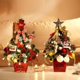 thumbnail image 2 of Nvzi Árbol de Navidad de mesa de 20 pulgadas, sin luces, mini adornos artificiales de pino navideño, decoración de árbol de Navidad, A, 2 of 2