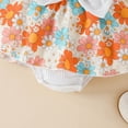 thumbnail image 7 of Tiijoy Newborn Girls Sleeveless Ruffle Sunflower Print Romper Dress with Headband, Sizes 3-6M, 7 of 7