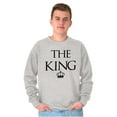 thumbnail image 3 of King Queen Matching Sets His Hers Men's Big & Tall Crewneck Sweatshirt Brisco Brands 3X, 3 of 6