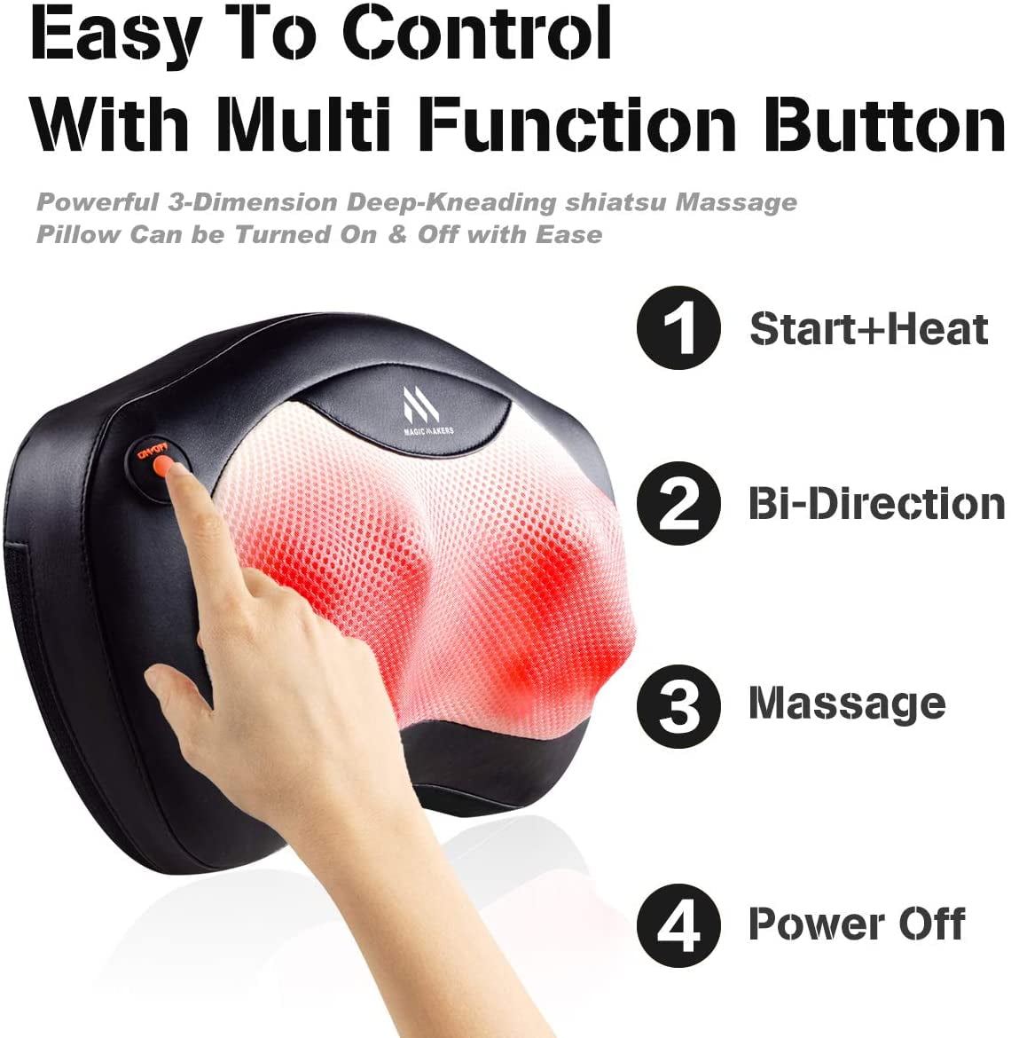 Sable Cordless Shiatsu Back Neck Massager, Deep Kneading Massage Pillow  with Heat, Rechargeable Pillow Massager for Shoulders, Lower Back, Calf,  Legs, Foot - Use at Home, Office, and Car Reviews 2024