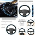 thumbnail image 3 of Renewold Dolphin Flower Blue Car Accessories Set 12 Pcs, Universal Car Seat Covers Steering Wheel Cover Seat Belt Pad Armrest Cover Coasters Handbrake Gear Shift Cover Car Accessories Fit Most Cars, 3 of 7