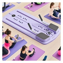 Abdominal Trainer Home Gym - Foldable Pilates Board for Core Strength, Purple PP Exercise Equipment for Men & Women - Full Body Workout, Ski Machine & Fitness Tool