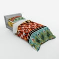 thumbnail image 2 of Ambesonne Tribal Bedding Set 3 Pcs, Love and Adventure Aztec, Twin, Scarlet Mustard Blue, 2 of 2