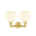 thumbnail image 3 of Innovations Lighting - White Venetian - 2 Light Bath Vanity In Modern, 3 of 7