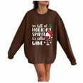thumbnail image 1 of Offres Flash! Aqestyerly Hauts de Noël à Manches Longues pour Femmes Mode Imprimée Blouse Ample à Manches Longues Col Rond Hauts Décontractés Sweat-Shirt, 1 of 2