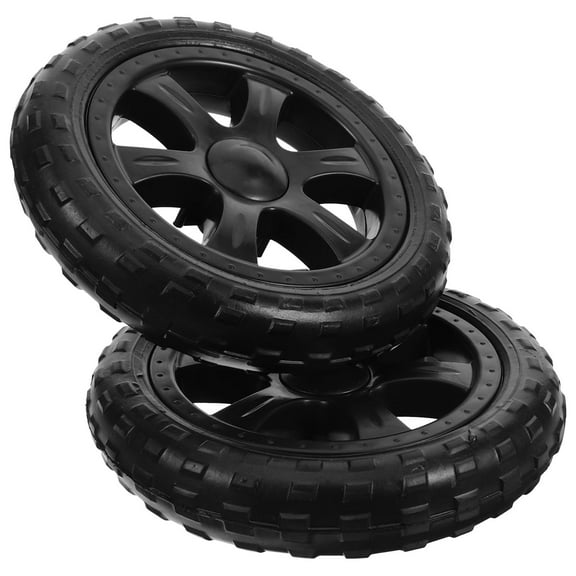 DECORNIJIA Stairs Climbing Shopping Cart Wheels Black Plastic 2Pcs