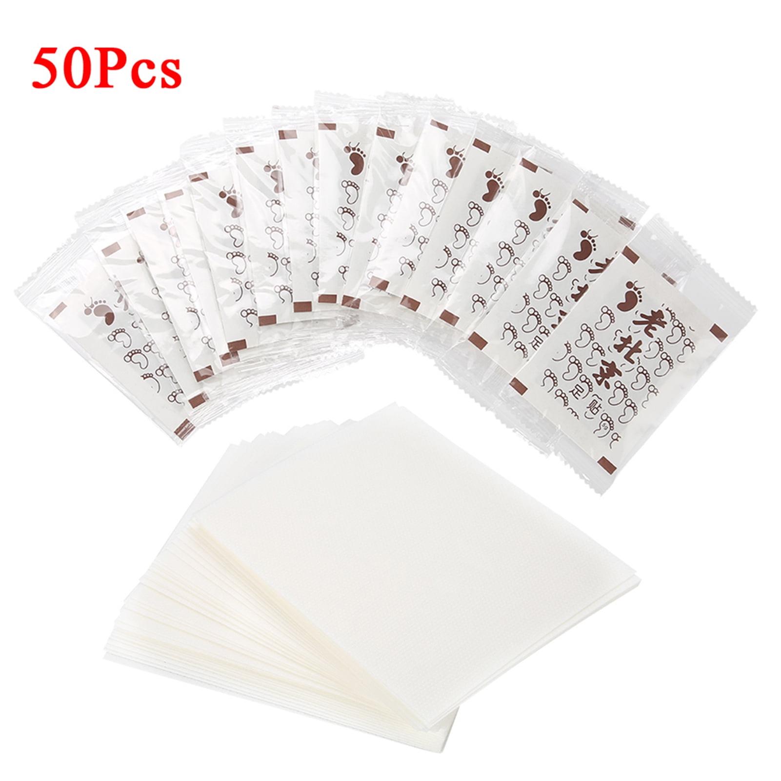 Cergrey Detox Bamboo Vinegar Ginger Foot Patch,50pcs Health Foot Patch Stickers Improve Sleep Slimming Remove Toxin Adhesive Foot Pad, Detox Foot Patch