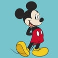 thumbnail image 2 of Girl's Mickey & Friends Smiling Mickey Mouse Portrait  Graphic Tee Tahiti Blue Small, 2 of 4
