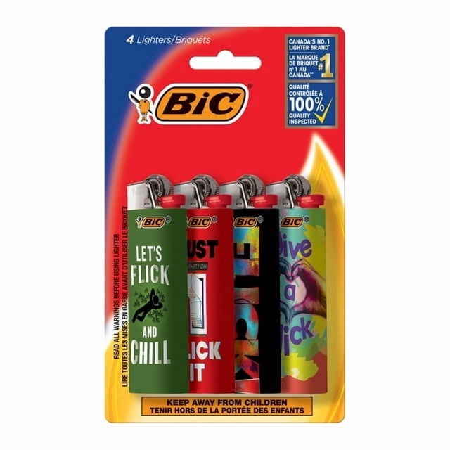 Actionnez Votre Briquet de Poche BIC®, Lot de 4
