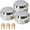 Silver 3 Pack, variant on Puck Locks for Trailers Keyed Alike Hidden Shackle Padlocks Heavy Duty Solid Steel Trailer Door Lock Keys High Security Anti Theft Van Door Lock for Trucks Shed