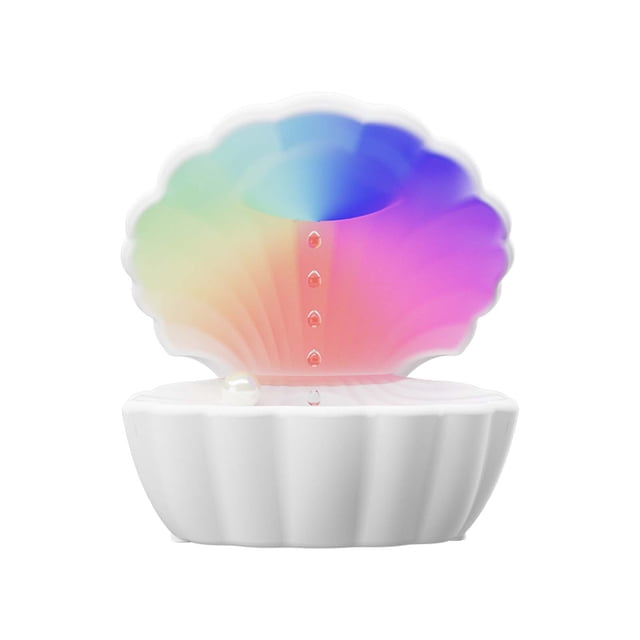 Fiudx Ofertas del día Humidificador con altavoz Bluetooth Humidificador de goteo de agua Humidificador de vapor frío de 550 ml con luces multicolores para habitaciones grandes Oficina en casa Regalos