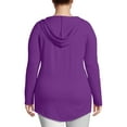 thumbnail image 3 of Just My Size Women's Plus Size French Terry V-Neck Pullover Hoodie, 3 of 5