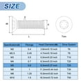 thumbnail image 2 of M5-0.8 x 10mm Flat Torx Head Machine Screws, 50 Pack 10.9 Grade Carbon Steel Flat Countersunk Torx Anti Theft Machine Screws, Black Oxide Finish, Full Thread, Torx Drive, 2 of 6
