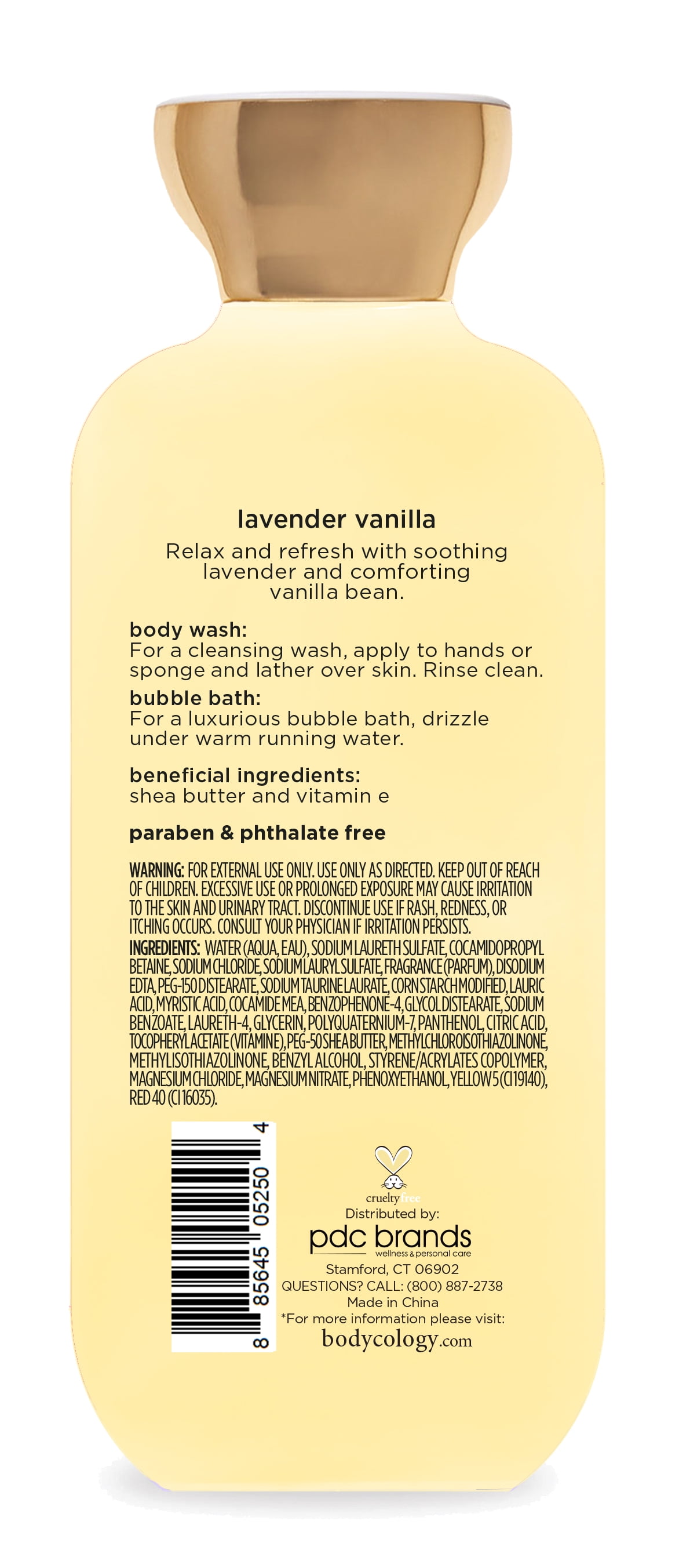 Bodycology 2-in-1 Body Wash & Bubble Bath, Lavender Vanilla, 16 fl oz