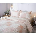 thumbnail image 3 of Kasentex Country-Chic Farmhouse Quilt Set - Floral Bedding with Pillow Case Shams, Pink, Twin Size, 3 of 6