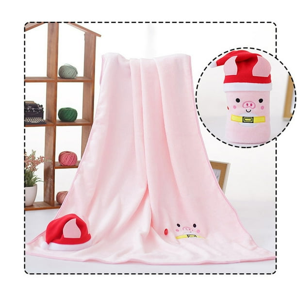 Originality Christmas Holiday Elks Blanket Double Sided Flannel Christmas Gift Blanket 100x80cm