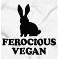 thumbnail image 2 of Ferocious Vegan Herbivore Bunny Unisex Plus Fleece Graphic Hoodie Brisco Brands 3X, 2 of 5