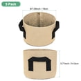 thumbnail image 3 of Uxcell 5 Pack Plant Grow Bags 1 Gallon Grow Bags 300G Thickened Fabric Pots with Handles Plant Garden Grow Pots Khaki, 3 of 7