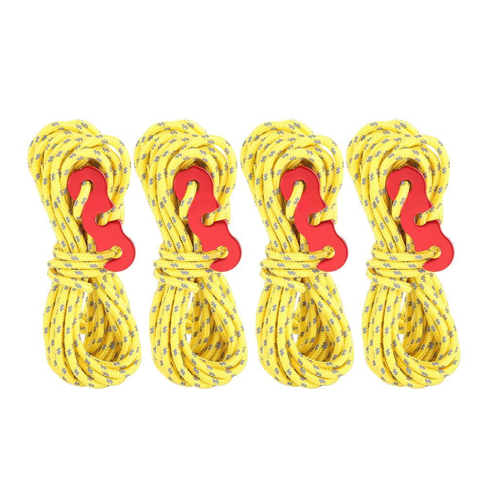1/4" Neon Reflective Guyline Camping Tent Tarp Rope 50' Line Cord Paracord Guide