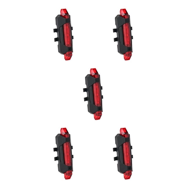 tamizeot Feu Arrière de Vélo Modes d'Éclairage Multiples Lampes Arrière Robustes Rechargeables Étanches Avertissement de Cyclisme Magasin Domestique Rouge 5Ensemble