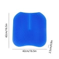 thumbnail image 3 of Car Seat Cushion Pad, Hollow Breathable Honeycomb Design for All Season Comfort, Silicone Truck Seat Pad for Cooling and Support, Non Slip Car Seat Mat for Drivers Office Chairs and Travel, 3 of 7