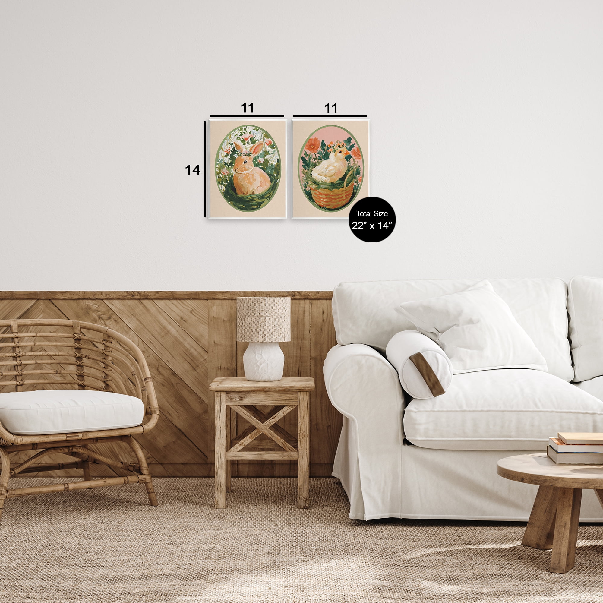 Stupell Industries Bloom Nest Animals 2 Piece Wall Plaque Art Set, design by Yen