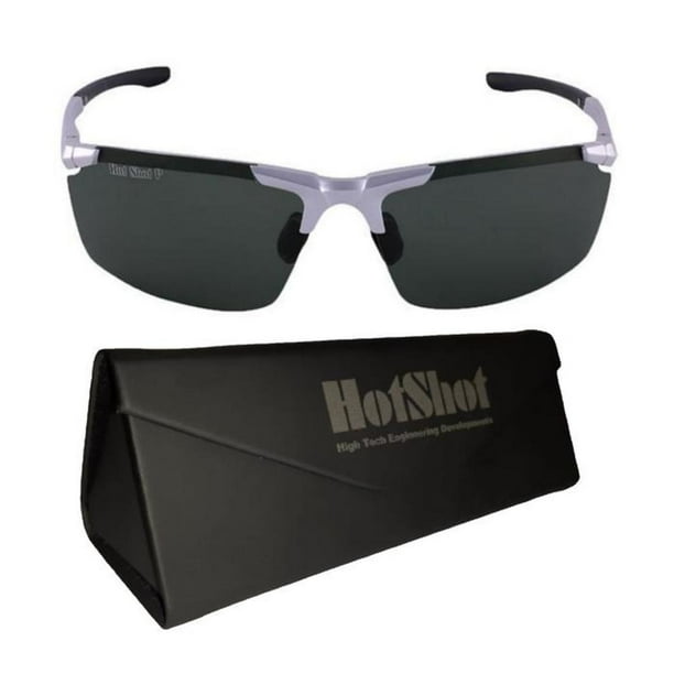 Lentes de uso rudo Unisex Hot Shot Xtreme Aluminio Gris Polarizados Protección UV400