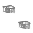 thumbnail image 3 of Naiovety Estante de almacenamiento Autoadhesivo Organizador Soporte Accesorios Gris oscuro gris oscuro 2Conjunto, 3 of 6