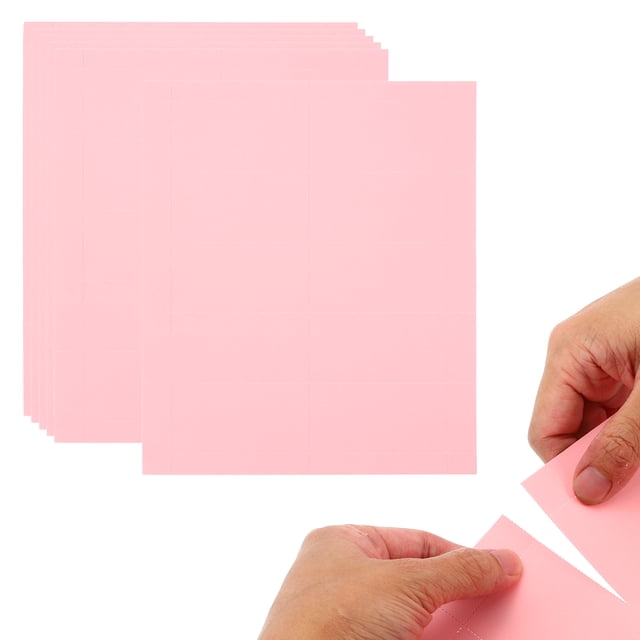 3.5"x2" Printable Business Cards, 50 Cards Perforated Card Stock Paper for Laser and Inkjet Printer 180gsm, Pink