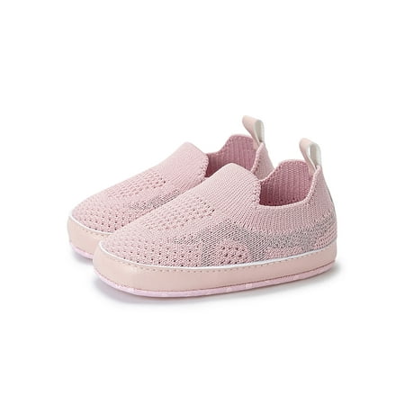 

Ritualay Baby Girls Boys Sneakers Soft Sole Walking Shoes First Walker Flats Lightweight Comfortable Sock Sneaker Indoor Slip On Casual Shoe Pink 6C