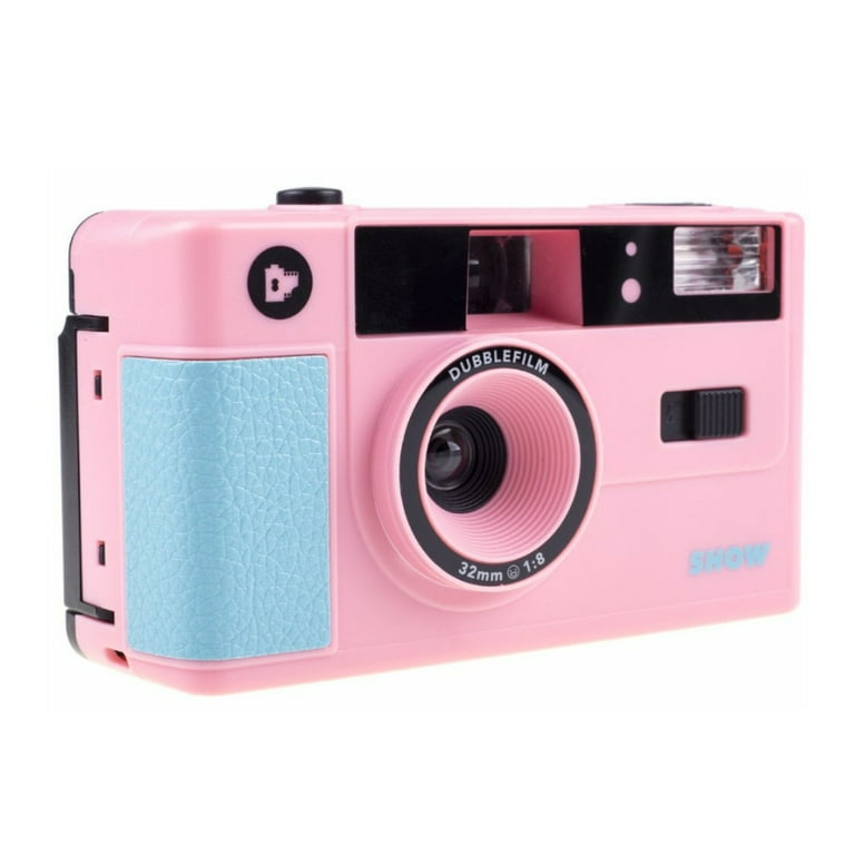 dubblefilm SHOW Reusable 35mm Film Camera with Flash (Pink