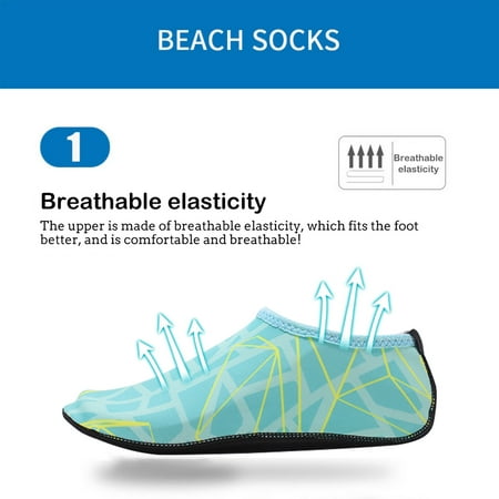 

QAZXD Socks Men s and Women s Water socks Barefoot Speed Dry Anti-skid Water Socks Yoga(Buy 2 Get 1 Free)