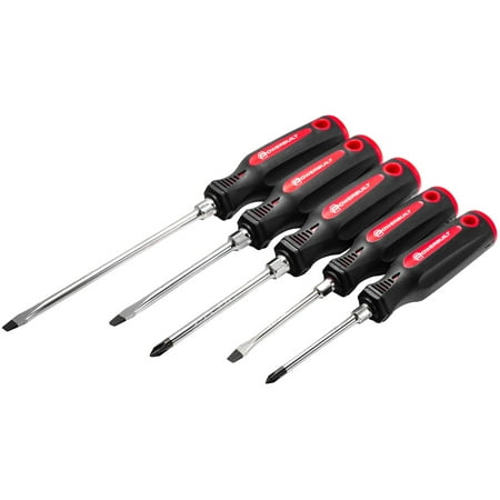 UPC: 0028907473154 | Powerbuilt 5 Piece Screwdriver Set with Double Injection Handles – 646181