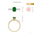 thumbnail image 5 of ANGARA Cushion Rectangular Lab Grown Emerald Engagement Ring with Diamonds for Women in 14K Yellow Gold (Size-7x5mm) | May Birthstone, Anniversary, Jewelry Gift for Women | Lab-Grown Emerald Ring, 5 of 8
