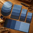 thumbnail image 4 of 30Pcs Iron-On Patches for Clothing Repair, Assorted Colors & Shapes Fabric Mending Kit with Denim, Twill & Cotton, No-Sew Heat Press Adhesive Patch for Jeans and DIY Crafts,3.7" x 4.9", 4 of 7