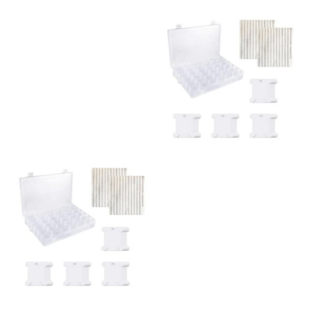 Advancent Regalo para madres y hermanas, herramienta de bordado de punto de moda DIY con caja de hilo de bobinas de durabilidad + 50 bobinas + 2 Caja+50Bobinas+2 Etiquetas 2Conjunto