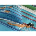 thumbnail image 3 of Ambesonne Cartoon Quilted Coverlet 3 Pcs, Olympics Swimming Race, Queen Size, Blue Beige Red, 3 of 4
