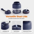 thumbnail image 5 of Wireless Juicer Cup,28/45oz Portable Wireless Fresh Juicer Cup with 38-Blades,Dual Lid Compact Travel Drinking Cup with Leakproof Handle for Fruits & Vegetables,Rechargeable USB Personal Blender, 5 of 12