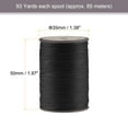 thumbnail image 2 of Unique Bargains Thin Waxed Thread 93 Yards 0.65mm Polyester String Cord for Machine Sewing Hand Quilting Weaving, Black, 2 of 5