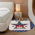 thumbnail image 2 of Independence Day Round Area Rug 6Ft Washable Circle Rugs for Bathroom Office, 4th of July Patriotic Star Usa Flag Non-Slip Carpet Floor Mats Indoor Outdoor Carpet Runner Aesthetic Home Decor, 2 of 8