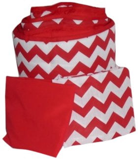 BabyDoll Chevron Crib Comforter Red