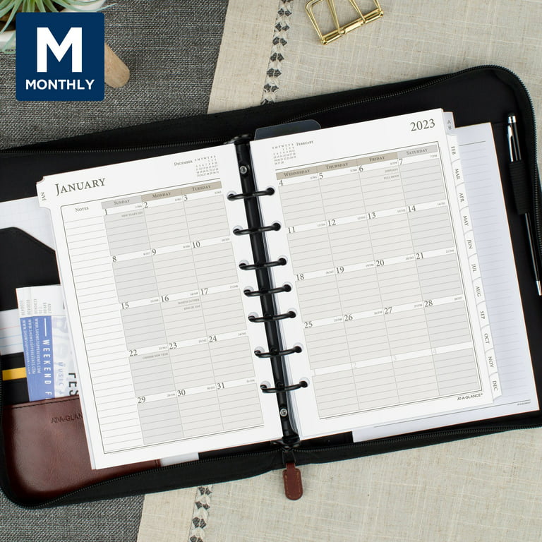 2023 Daily Planner Inserts PRINTED Day on One Page 