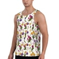 thumbnail image 2 of Fotbe Tulips Flowers Pattern Men's Quick Dry Workout Tank Top Gym Muscle Tee Fitness Bodybuilding Sleeveless T Shirt Breathable Workout Shirt-Large, 2 of 9