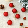 thumbnail image 4 of Juego de 6 adornos navideños irrompibles Taotanxi para árbol de Navidad (aprox. 4 cm), brillantes y festivos, color rojo., 4 of 5
