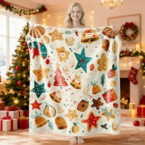 Christmas Gifts for Grandkids! Elegant Luxury Flannel Super Soft Christmas Prints Fleece Blanket-Holiday Theme Home Décor Fuzzy Warm and Cozy Throws for Winter Bedding, Couch and Gift, 27 x 39 inch