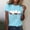 Light Blue, variant on WCJM Womens T Shirts 2026 Short Sleeve V-Neck Shirts Cute Fit Summer Casual Tee Tops S-3Xl Beach Women's Short Sleeve Scoop Neck T Shirt Casual Tops Women's Short Sleeve T-Shirt