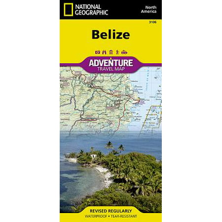 Adventure Map: Belize - Folded Map (Best Month To Go To Belize)